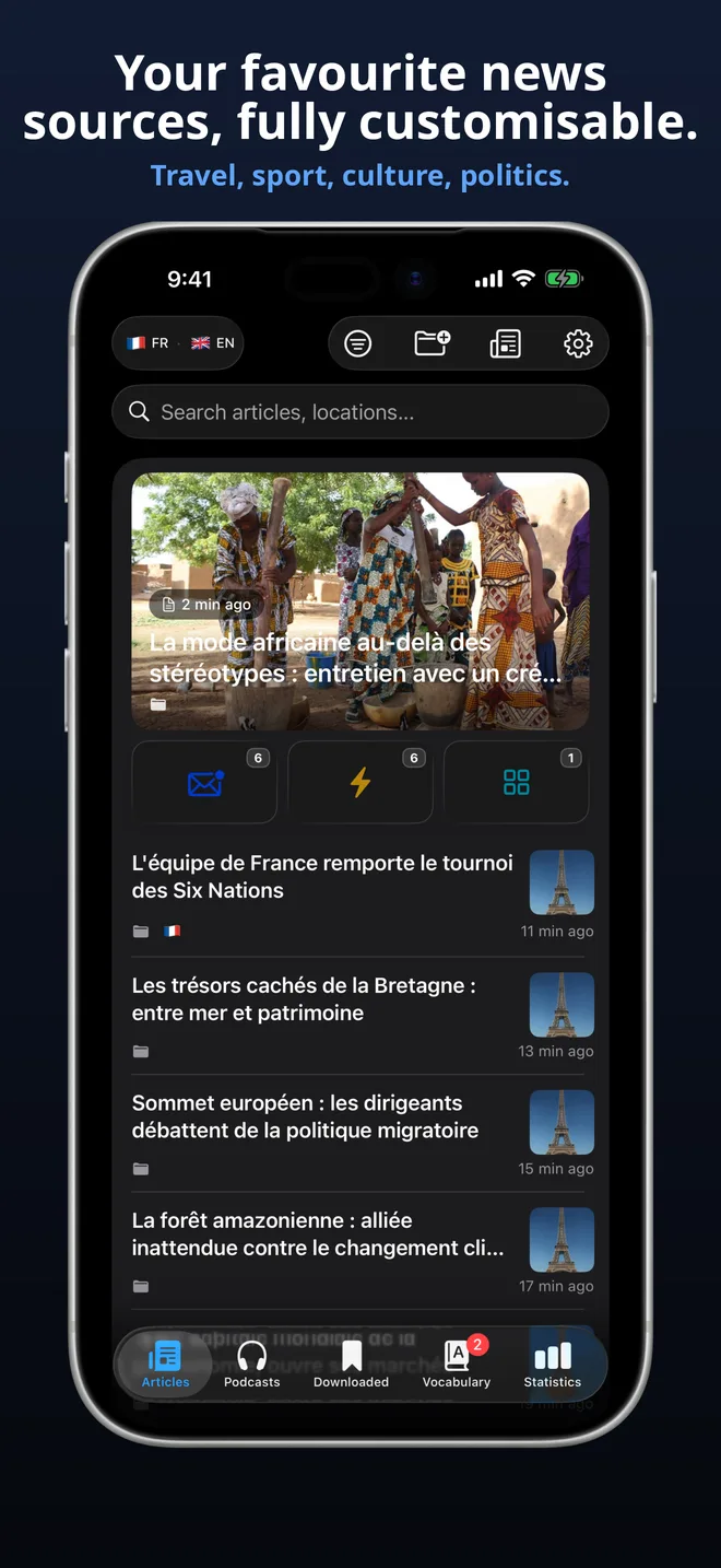 Hundreds of curated feeds across 19 languages