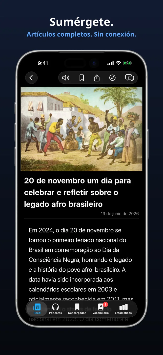 Artículos completos, completamente sin conexión