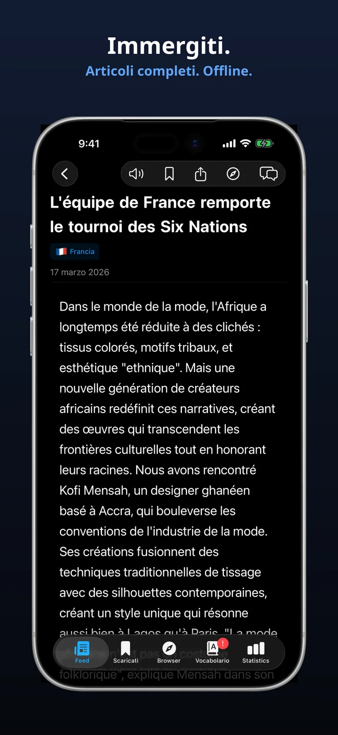 Articoli completi, completamente offline