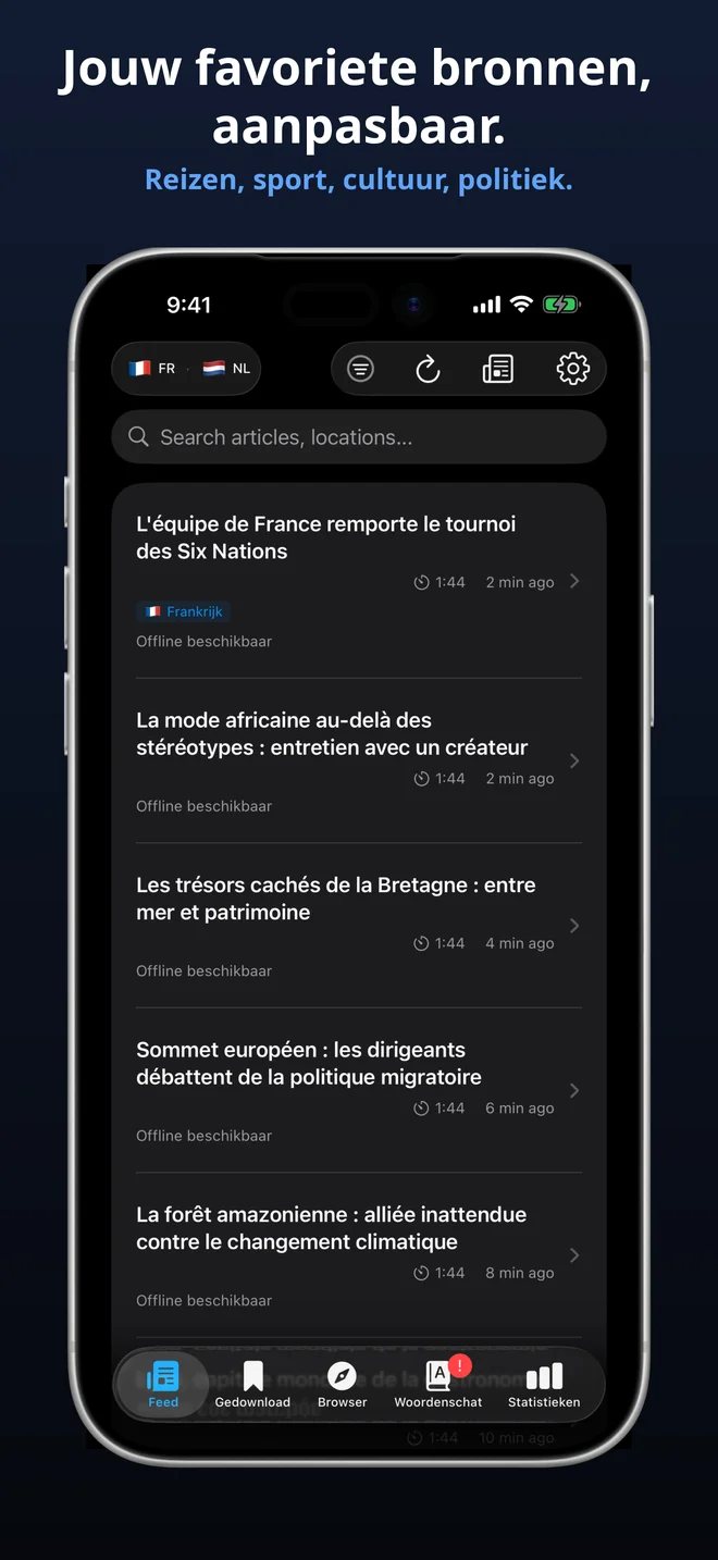 Meer dan 300 gecureerde feeds in 19 talen