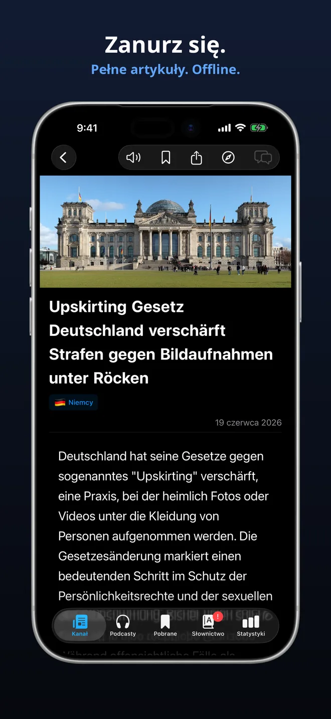 Pełne artykuły, całkowicie offline